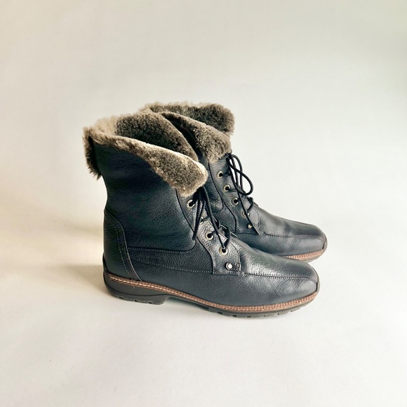 Men’s Blondo Aqua Protect Brown Genuine Leather Fur Lining LaceUp Boots size 11N - Picture 2 of 16